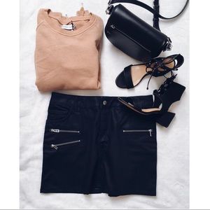 Black Denim Zipper Skirt by Zadig & Voltaire